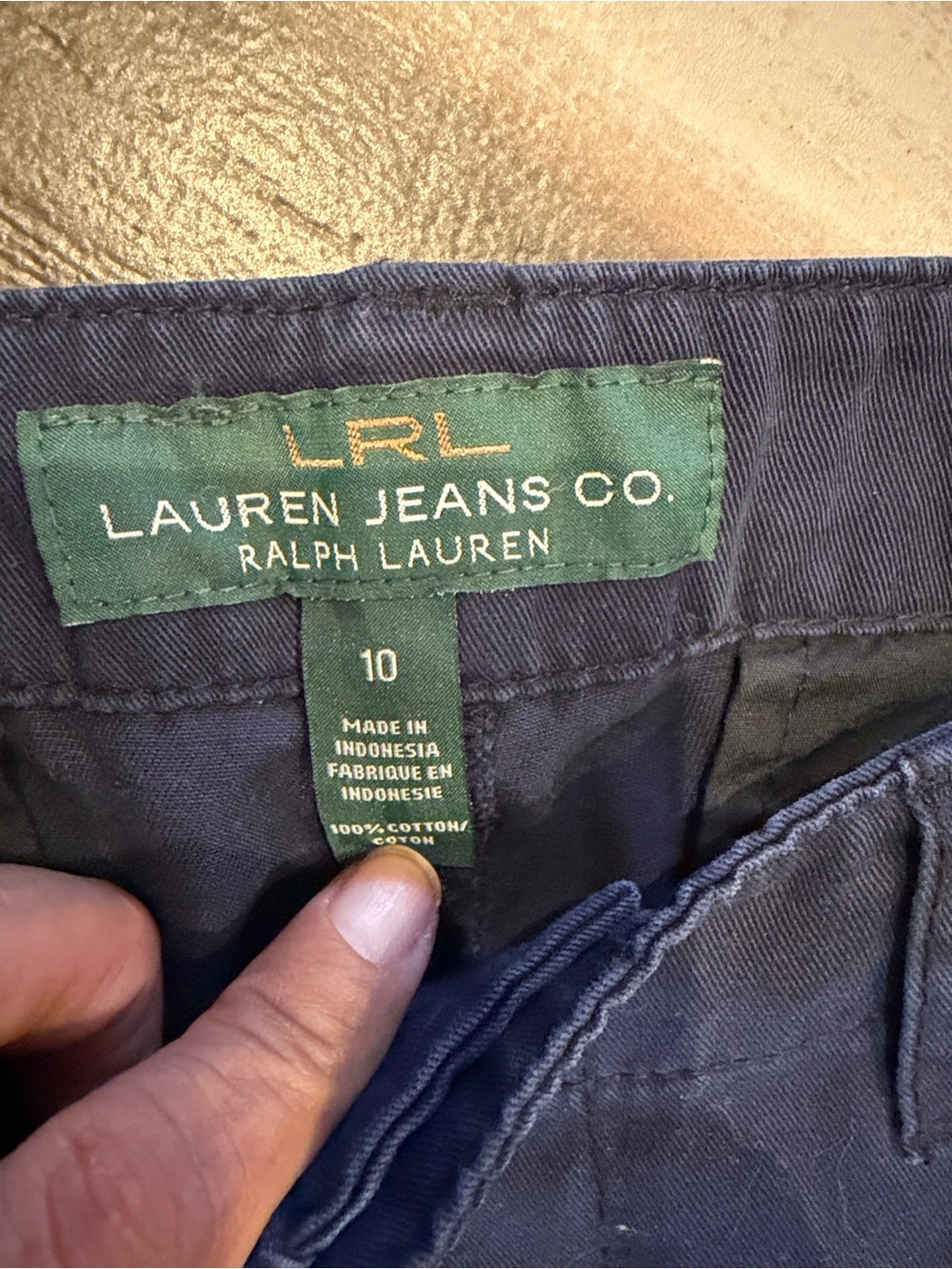 Ralph Lauren Lauren Jeans women Navy Cotton Pants - Size 10